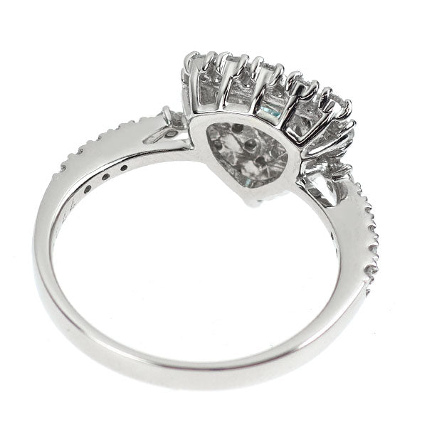 新品 Pt950 トリリアントカット パライバトルマリン ダイヤモンド リング 0.136ct D0.44ct 【エスコレ】