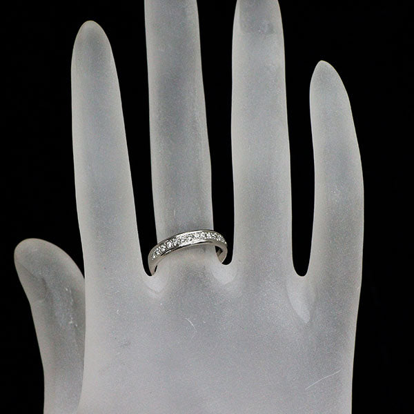 和光 Pt900 ダイヤモンド リング 0.16ct  ハーフエタニティ
