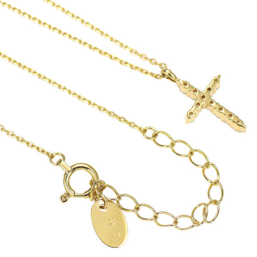 4℃ k18 YG ダイヤモンド　クロス　ネックレス 4℃ K18YG ダイヤモンド ペンダントネックレス クロス — セルビー