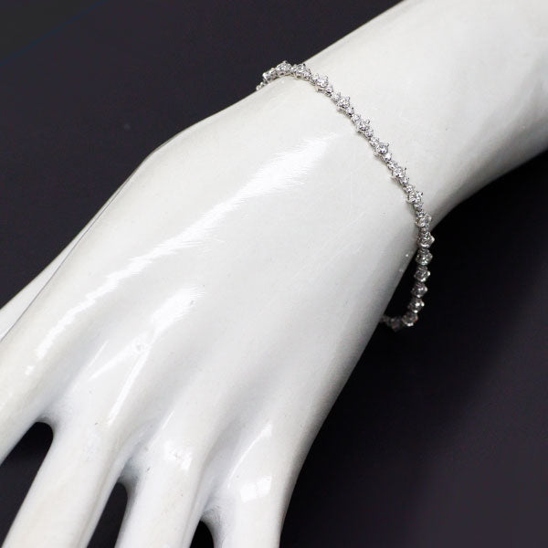 K18WG ダイヤモンド ブレスレット 1.61ct