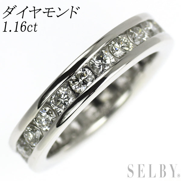 Pt900 ダイヤモンド リング 1.16ct フルエタニティ ピンキー