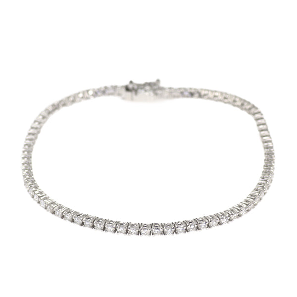 K18WG ダイヤモンド ブレスレット 2.20ct テニス