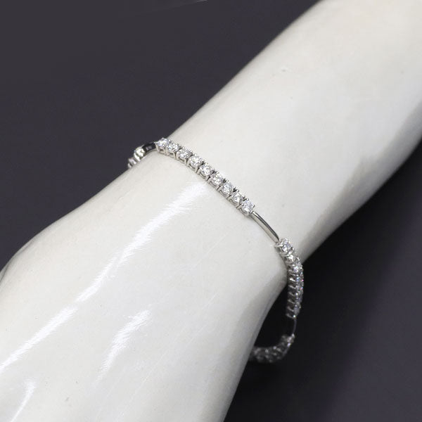 DTC K18WG ダイヤモンド ブレスレット 3.00ct LINE