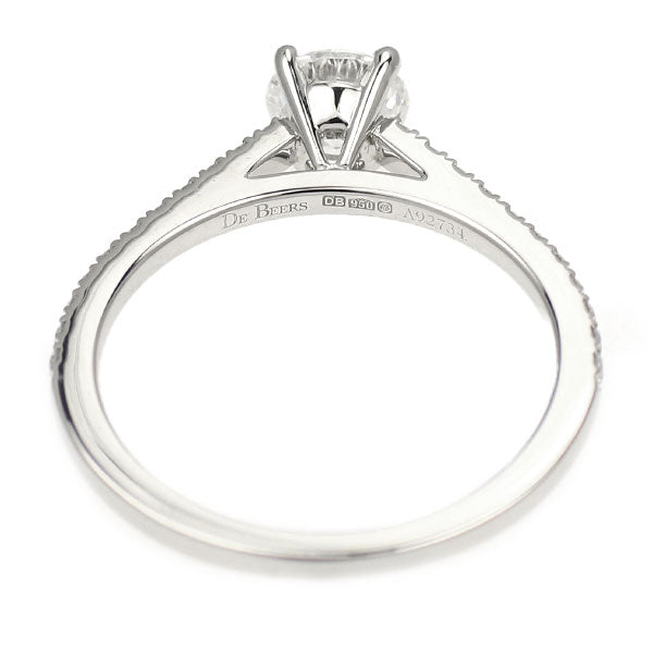 デビアス Pt950 ダイヤモンド リング 0.448ct E VVS1 3EXHC