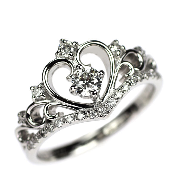 Pt900 ダイヤモンド リング 0.181ct G SI1 VG D0.17ct ティアラ