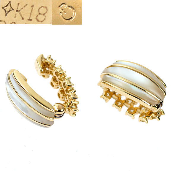 GSTV K18YG ダイヤモンド シェル ピアリング/イヤリング 1.00ct