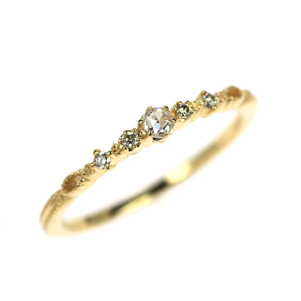 アガット K18YG ダイヤモンド リング 0.04ct クラシックシリーズ