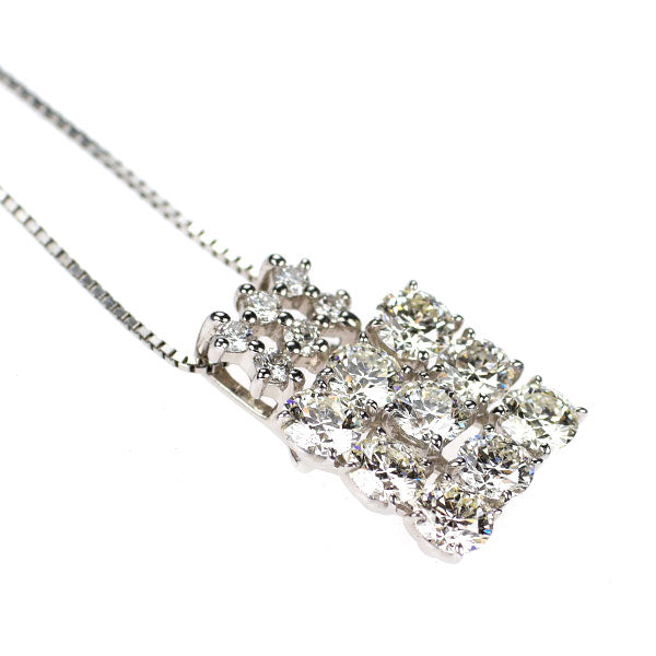 Pt900/850 ダイヤモンド ペンダントネックレス 2.021ct D0.14ct