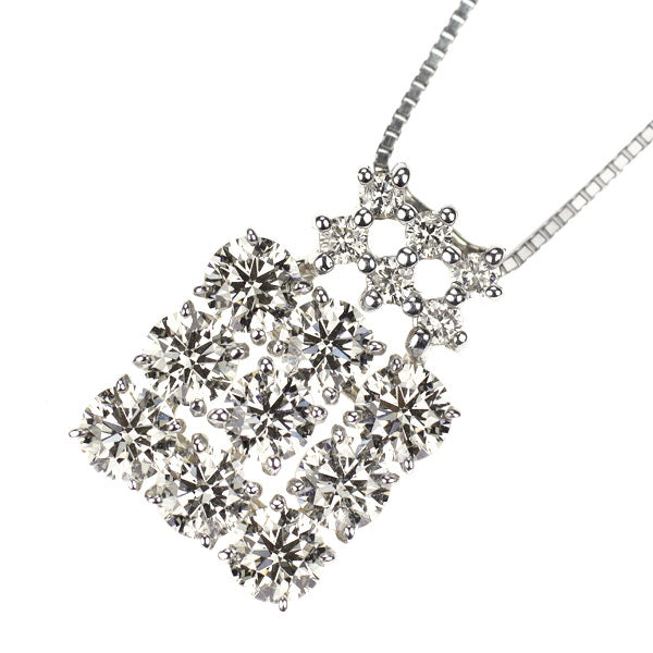Pt900/850 ダイヤモンド ペンダントネックレス 2.021ct D0.14ct