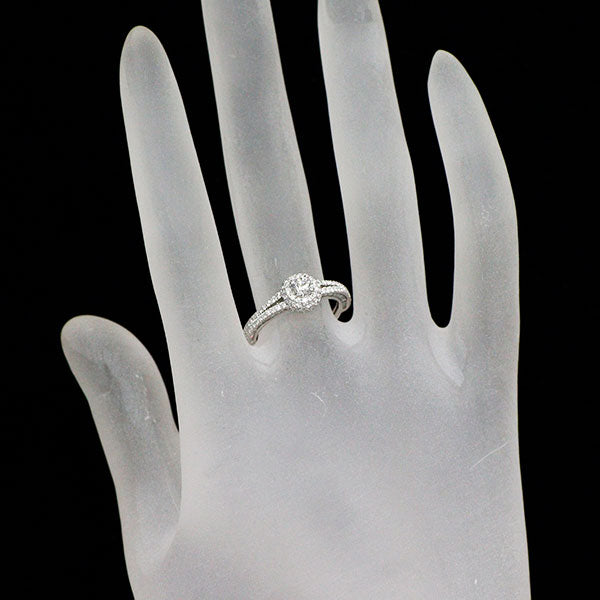 Pt950 ダイヤモンド リング 0.22ct D FL 3EX D0.65ct