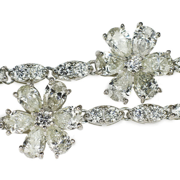 Pt850 ダイヤモンド ネックレス 16.30ct フラワー 《セルビー銀座店》【中古】