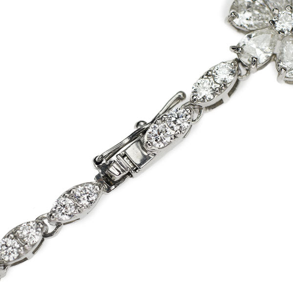 Pt850 ダイヤモンド ネックレス 16.30ct フラワー 《セルビー銀座店》【中古】