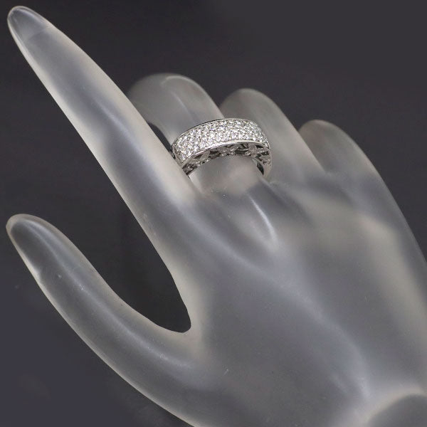 K18WG ダイヤモンド リング 0.81ct パヴェ 蝶