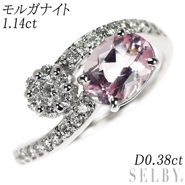 K18WG モルガナイト ダイヤモンド リング 1.14ct D0.38ct — セルビー  
