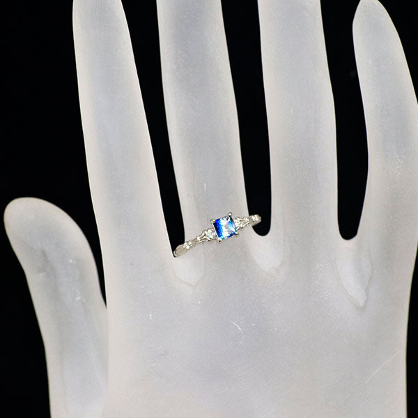 新品 Pt950 希少宝石品質 ジンバブエ産バイカラーユークレース ダイヤモンド リング 0.331ct 0.03 【エスコレ】