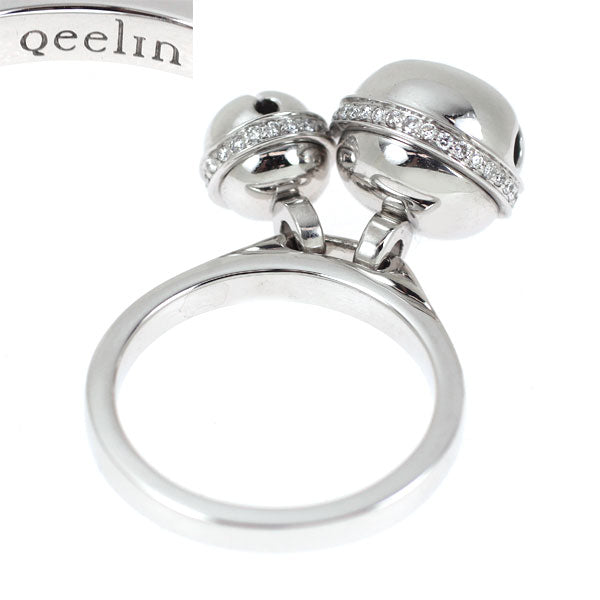 Qeelin/キーリン K18WG ダイヤモンド リング 0.16ct 鈴