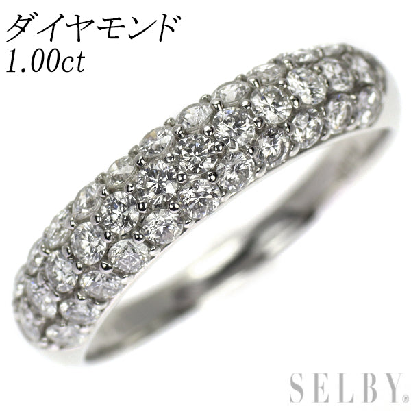 Pt900 ダイヤモンド リング 1.00ct パヴェ — セルビーオンラインストア 