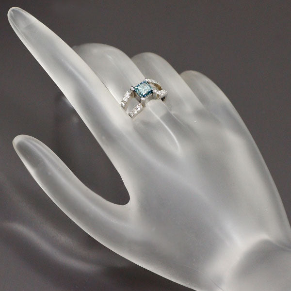 Pt900 トリートブルー ダイヤモンド リング 1.22ct D0.38ct — セルビー
