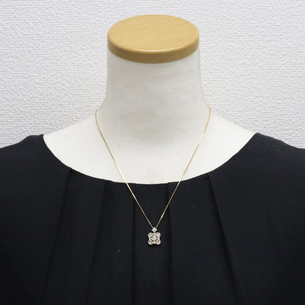 K18PG ダイヤモンド ペンダントネックレス 0.32ct D0.60ct