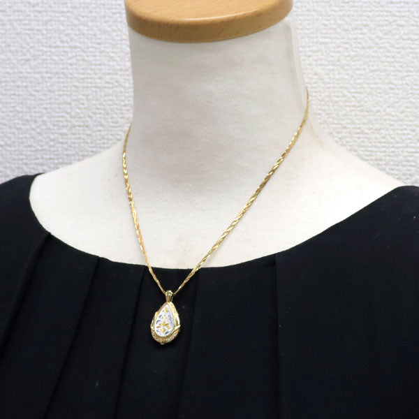 K18YG シェル ダイヤモンド ペンダントネックレス D0.12ct ピクウェ