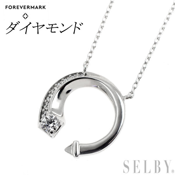 フォーエバーマーク K18WG ダイヤモンド ペンダントネックレス