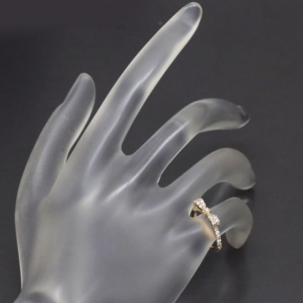 ポンテヴェキオ K18PG ダイヤモンド リング 0.35ct リボン ピンキー