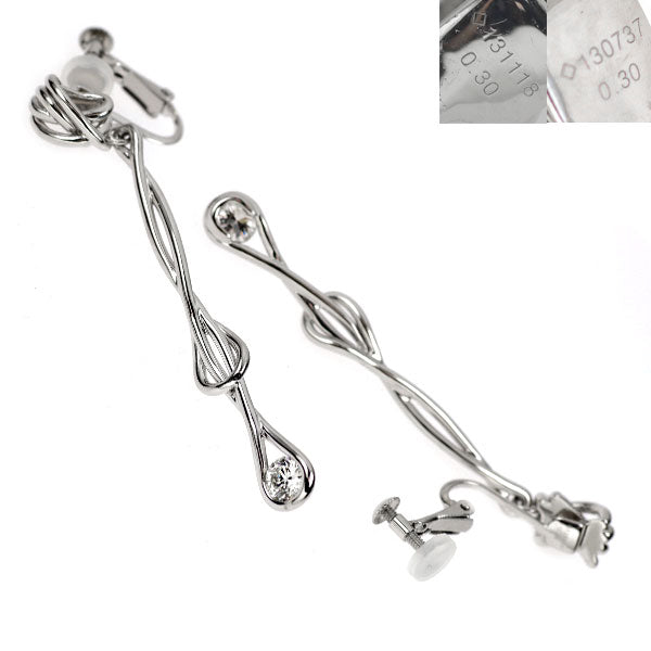 フォーエバーマーク Pt900 ダイヤモンド イヤリング 0.60ct G SI1 EX