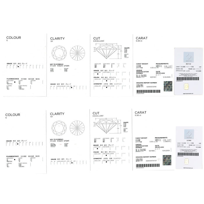 フォーエバーマーク Pt900 ダイヤモンド イヤリング 0.60ct G SI1 EX エンコルディア