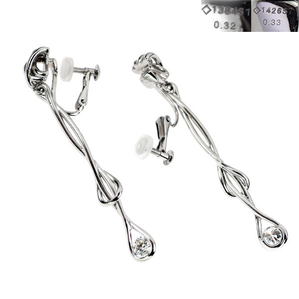 フォーエバーマーク Pt900 ダイヤモンド イヤリング 0.65ct G SI1 3EX/EX エンコルディア