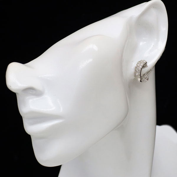 セイコー K18WG ダイヤモンド イヤリング 1.00ct パヴェ
