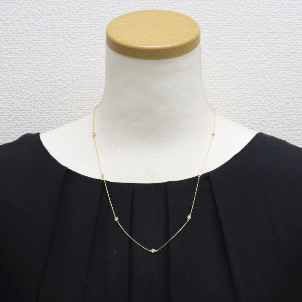 K18YG ダイヤモンド ネックレス 0.45ct ステーション — セルビー