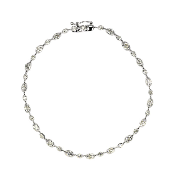 K18WG ダイヤモンド テニスブレスレット 2.00ct