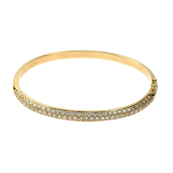K18YG ダイヤモンド バングル/ブレスレット 2.30ct パヴェ — セルビー