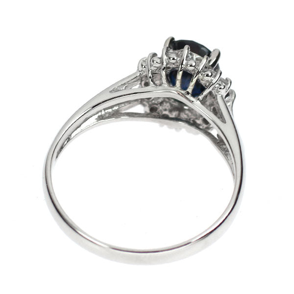 Pt850 サファイア ダイヤモンド リング 1.32ct D0.18ct
