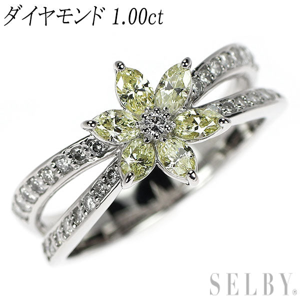 Pt900 ダイヤモンド リング 1.00ct フラワー