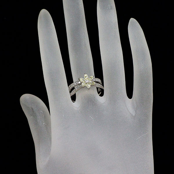 Pt900 ダイヤモンド リング 1.00ct フラワー