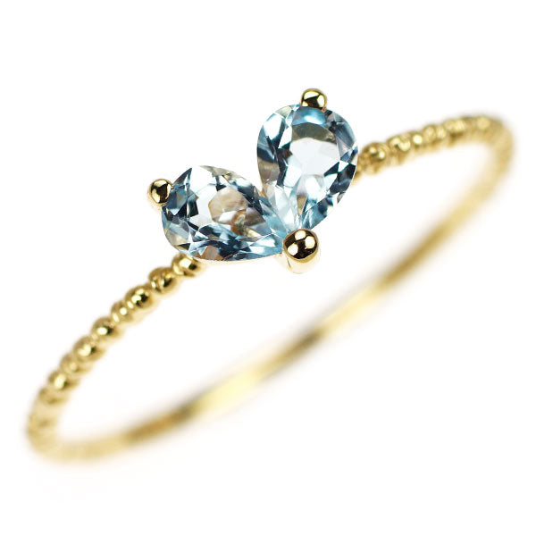 K18YG ブルートパーズ リング 0.24ct