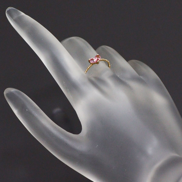 K18YG ピンクトルマリン リング 0.24ct