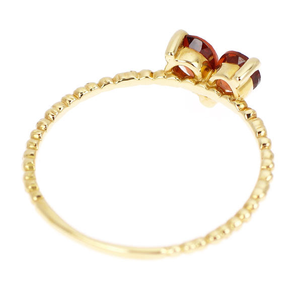 K18YG ガーネット リング 0.36ct ピンキー
