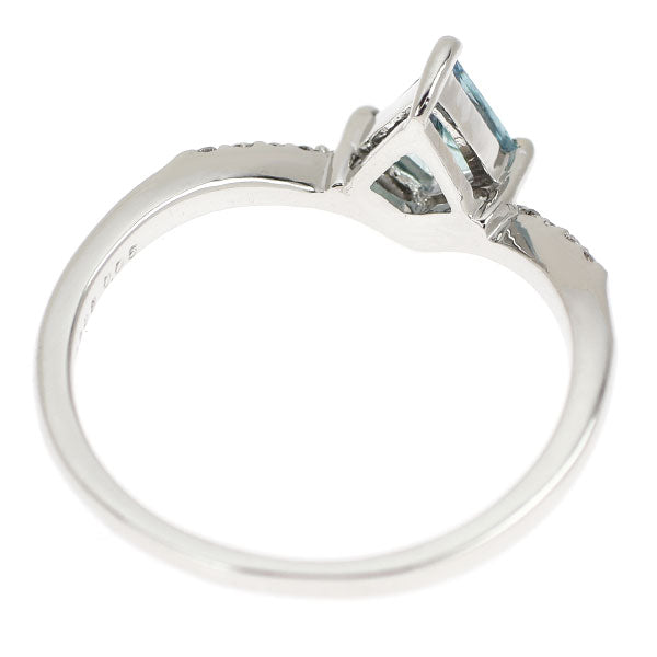 新品 Pt950 シールドカット タンザニア産ブルーコーネルピン ダイヤモンド リング 0.298ct D0.05ct 希少石 レアストーン【エスコレ】