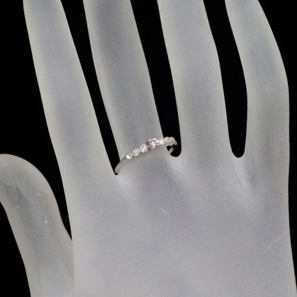 新品 希少 Pt950 天然ピンクダイヤモンド リング 0.093ct VLP I1 D0.06ct【エスコレ】