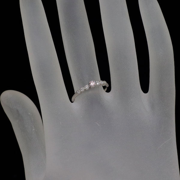 新品 希少 Pt950 天然ピンク ダイヤモンド リング 0.129ct VLP I1 D0.06ct 【エスコレ】