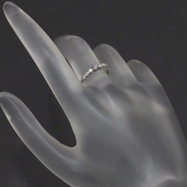 新品 Pt950 天然ピンクダイヤモンド リング 0.111ct LPP VS2 D0.06ct【エスコレ】