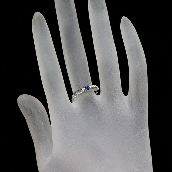 新品 Pt950 希少宝石品質 ジンバブエ産ユークレース ダイヤモンド リング 0.145ct D0.18ct 希少石 レアストーン【エスコレ】