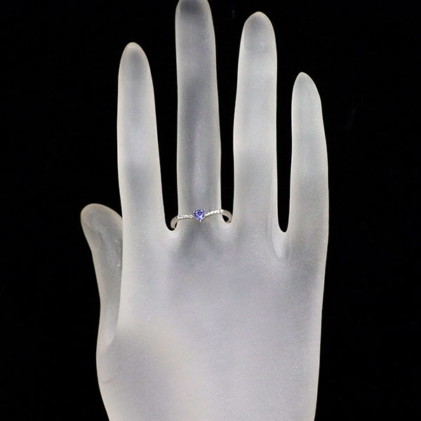 新品 Pt950 アメリカ サンベニト産ベニトアイト ダイヤモンド リング 0.146ct D0.04ct 【エスコレ】
