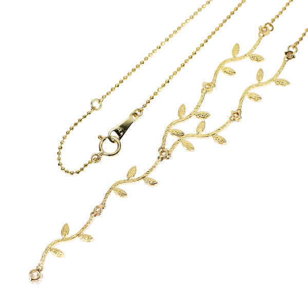K18YG ダイヤモンド ペンダントネックレス 0.70ct 植物