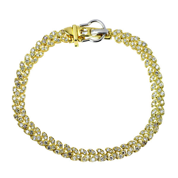 K18YG/Pt900 ダイヤモンド ブレスレット 2.87ct
