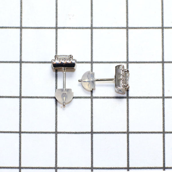 新品 Pt900/ Pt950 プリンセスカットダイヤモンド ピアス 1.030