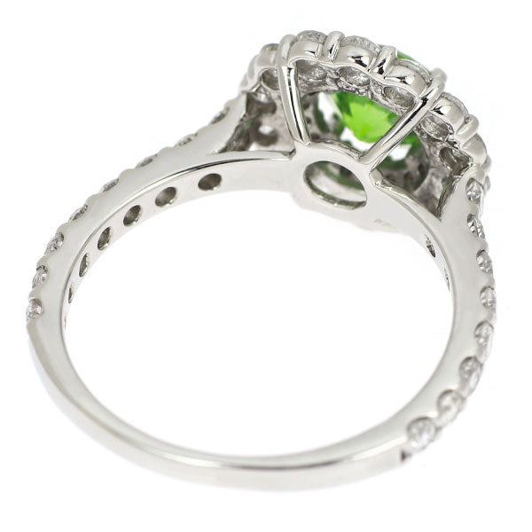 希少 Pt900 デマントイドガーネット ダイヤモンド リング 1.07ct D1.03ct