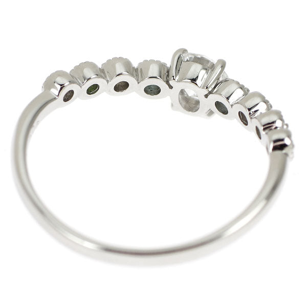 Pt950 ダイヤモンド パライバトルマリン デマントイドガーネット リング 0.322ct E VS1 EX T0.03ct G0.04ct D0.06ct